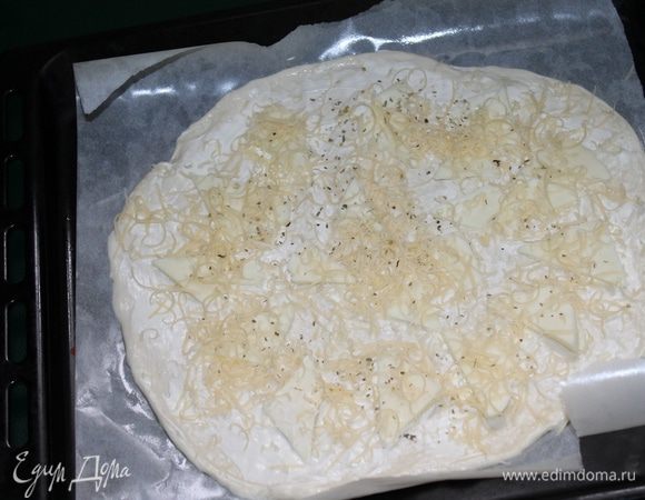 я делала с моцареллой очень понравилось
и был вариант как факаччо просто тесто со специями и сыром или без просто подрумяненное тесто