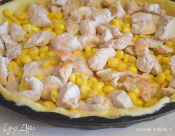 распределяемым начинку на тесте