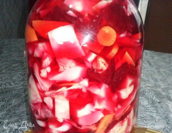 Залейте все рассолом.