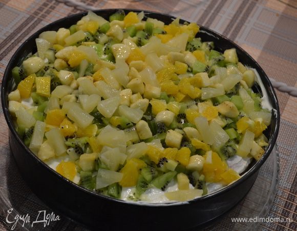 6.Выложить оставшиеся фрукты.