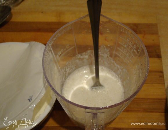 Сливочный мусс. Желатин заливаем молоком, так же распускаем на медленном огне