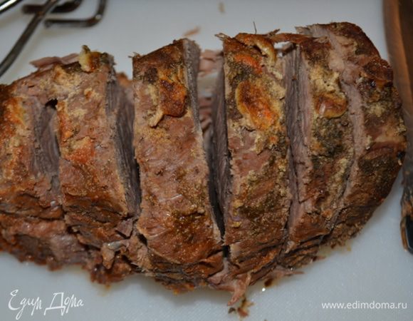 Говядину порежем на порции.