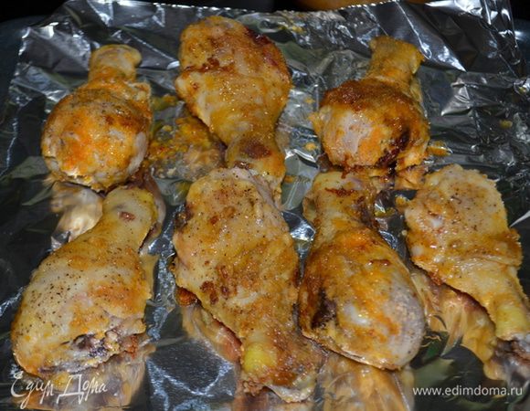 Затем переложить жарен.кусочки на противень и поставить в духовку до полного приготовления.
Можно так готовить небольшими партиями.