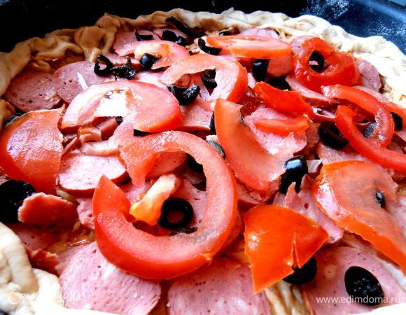 Кольца томатов сверху!