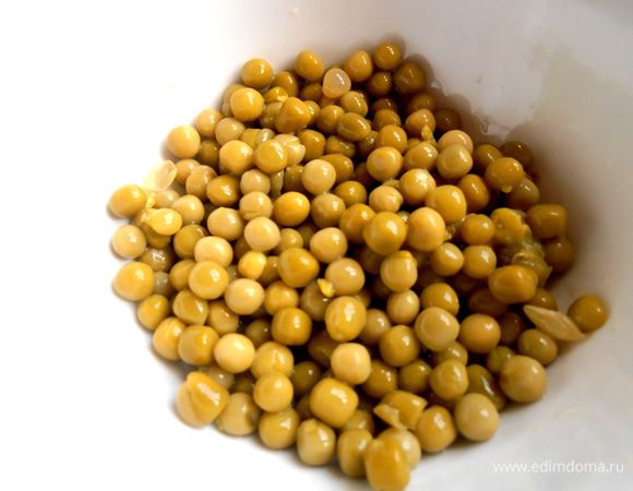 Далее мелкий горошек (но можно и без него!).