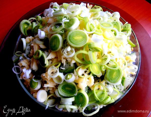 Делаем из порея зелёную "поляну"!