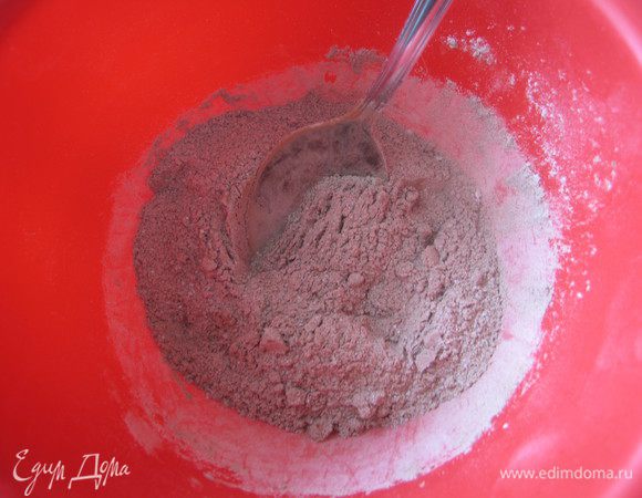 ТЕСТО:  смешали все сухие ингредиенты, 