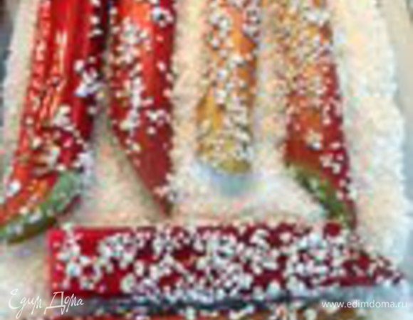 и засыпать сахаром. Выпекать 45-50 мин.при 180 °C. Затем дать полностью остыть и аккуратно выбрать из сахарной корки, порезать.

