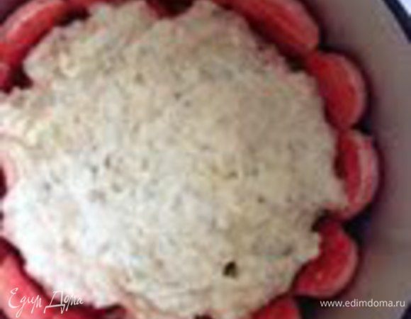 Затем остальной баварский крем.

