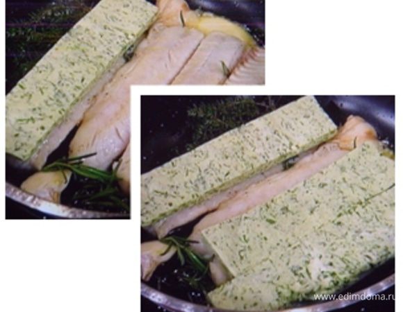 покрыть филе корочкой и запекать в разогретой духовке при 200° под грилем 5-8 мин. 