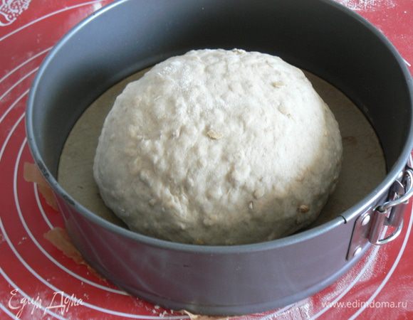 Выброженное тесто сформировать,уложить в форму на расстойку 1.5-2,5 часа