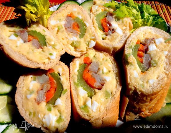 Сверху укладываем нашу закусочку!