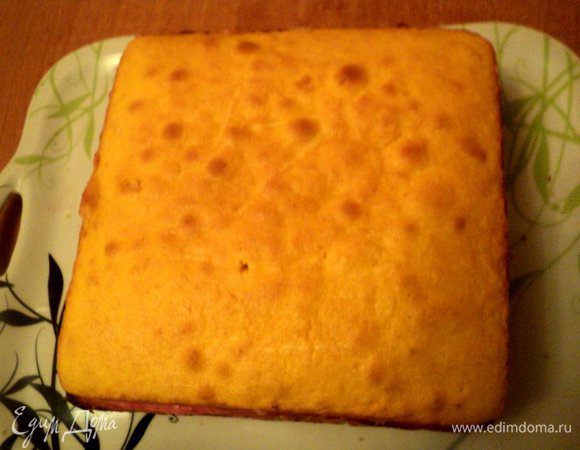 Накрыть бисквитом из теста 2.