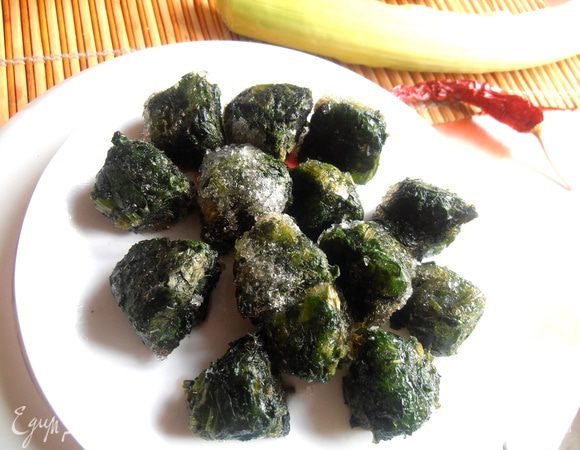 Вот такие кубики у нас хранились в морозилке для нашего супчика!