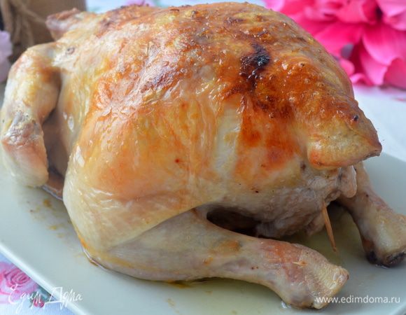 готовому цыпленку дать постоять 10 минут, а затем уже подавать! приятного аппетита! 