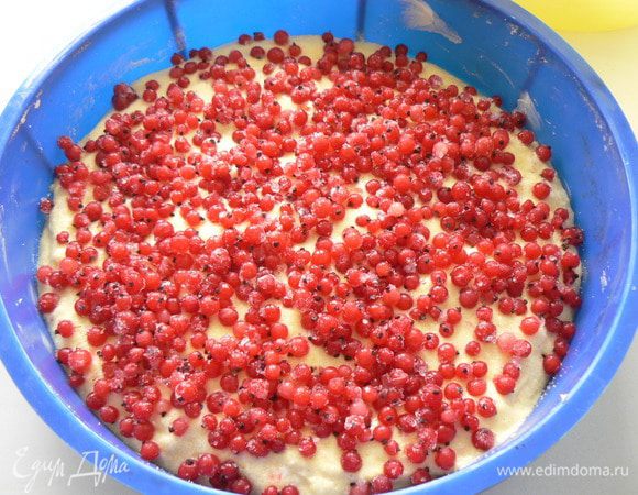 выложить тесто в смазанную маслом форму 24 см ,лучше разъемную.выложитьягоды