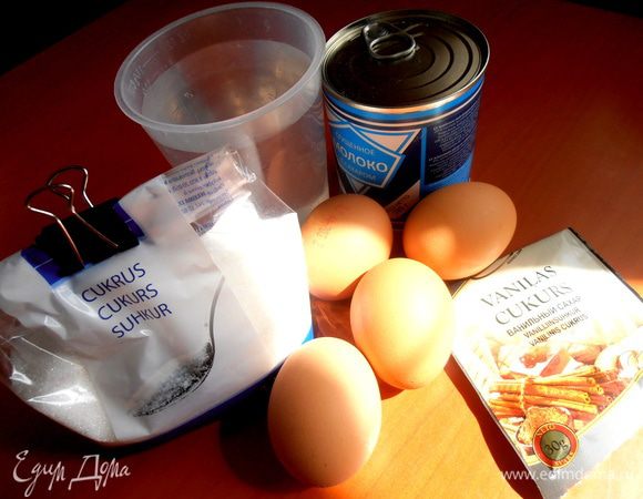 Продукты для крема...