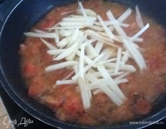 Сразу не перемешивать. Подождать пока груша прогреется. Перемешать