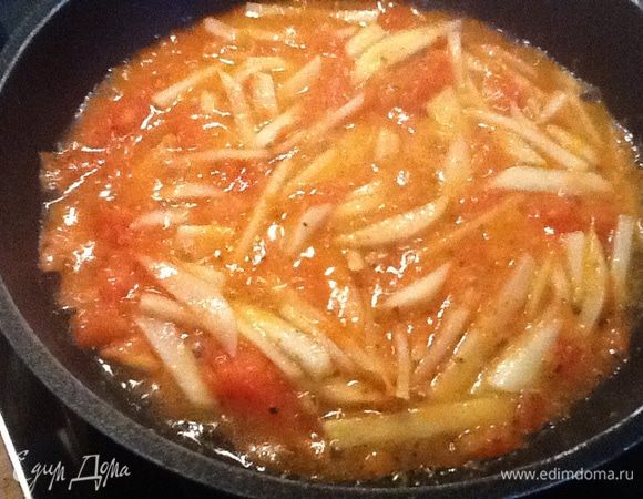 Потушить с грушей. 3 минуты