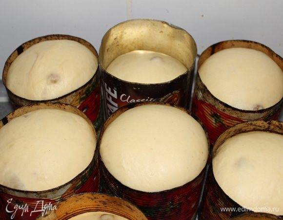 Раскатать в формы и дать подняться.