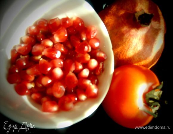 Сверху для подачи тоже украшаем гранатом!