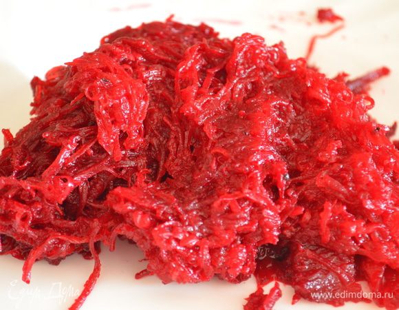 свеклу натереть на мелкой терке