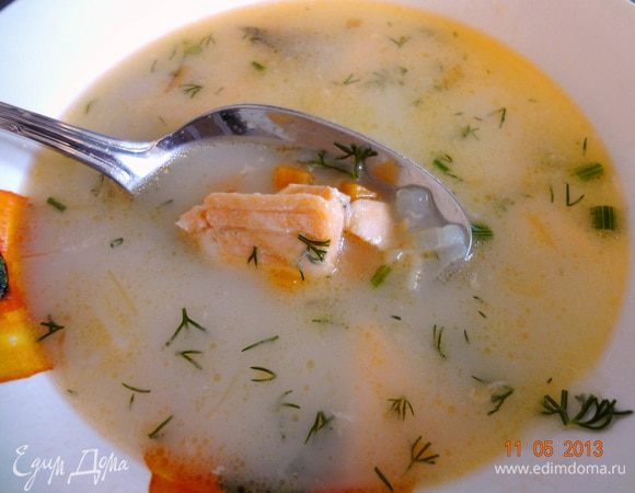 В продолжении хорошей традиции...отличнейшая уха по-фински от Лизы Пироговой! Приготовьте не пожалеете!