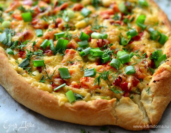 Готовую лодку  достать из духовки.