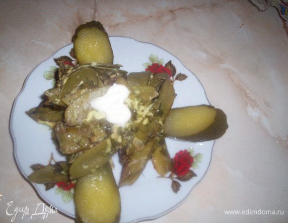 Блюдо получается достаточно сытным. Однако на самом последнем этапе можно добавить 1 ст.ложку сливочного масла. 