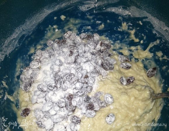 Добавить изюмчик, остальную часть муки с душистыми пряностями.
Вымесить мягкое тесто и убрать, смазав растительным маслом, подходить на час.
После чуть обмять, разделить на 10-12 частей, сформировать как вам нравится.