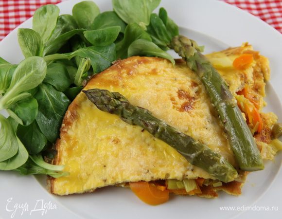 Подаем горячим или теплым, например, с зеленым салатом. Приятного аппетита))
