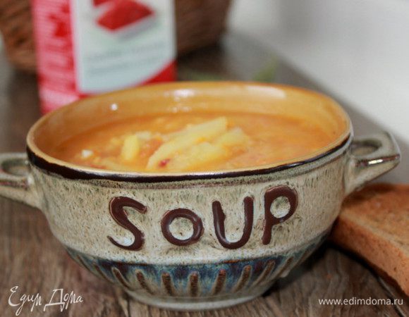 Перед подачей на стол можно добавить в каждую тарелку с супом свежую кинзу. Приятного аппетита!!! 