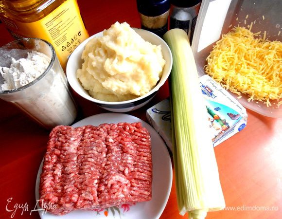 Продукты... Фарш свиной, но можно любой!