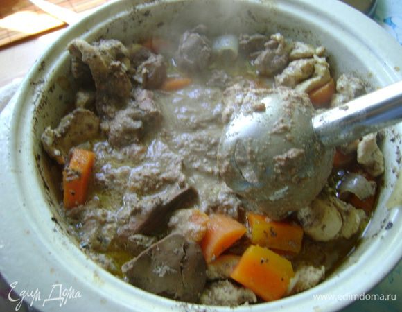 Протушив все взбиваем блендером