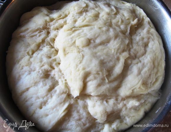 






Добавляем в дрожжевую смесь растопленное сливочное масло, соль и просеиваем муку. Замешиваем гладкое эластичное тесто. Ставим в теплое место подходить, тесто должно увеличиться вдвое. 