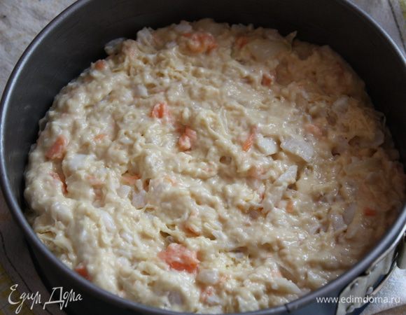 Смазываем форму растительным маслом, выкладываем тесто и отправляем в разогретую до 160 градусов духовку
на 20-25 минут. Приятного аппетита!!!!