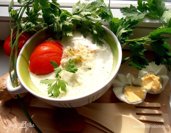 Украшаем зеленью петрушки и подаём в жаркий летний день!!!