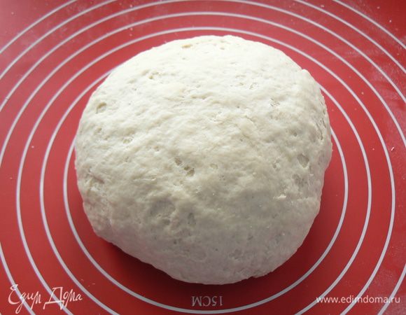 замесить слегка липкое тесто