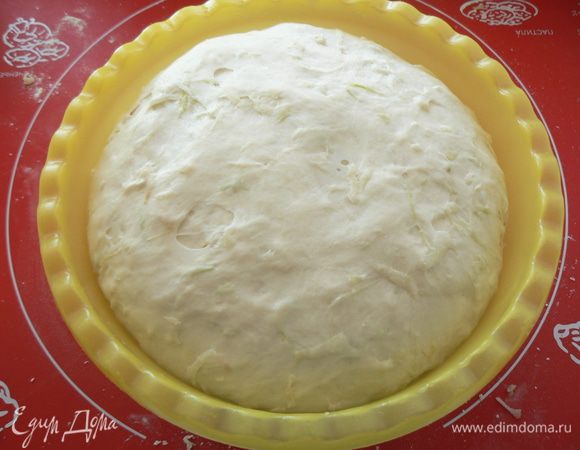 Положить тесто в миску, накрыть и оставить в теплом место ~ на 1,5 часа (тесто должно увеличиться в 2 раза)