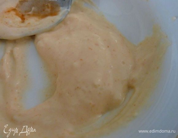 Майонез смешать с чили  …