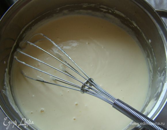 Ставим на водяную баню и при постоянном помешивании доводим до однородного состояния