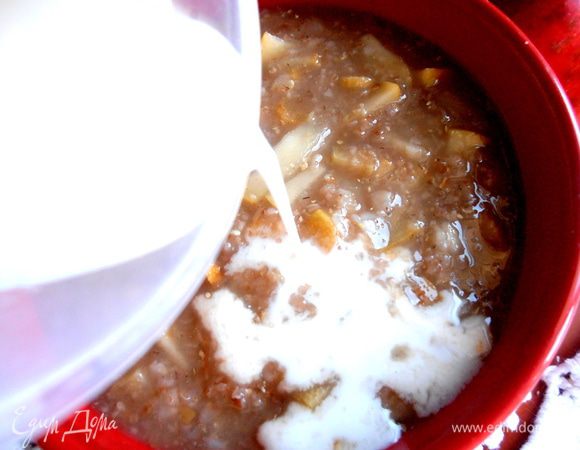 Забеливаем молоком или сливками...