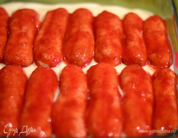 И снова выкладываем печенье.