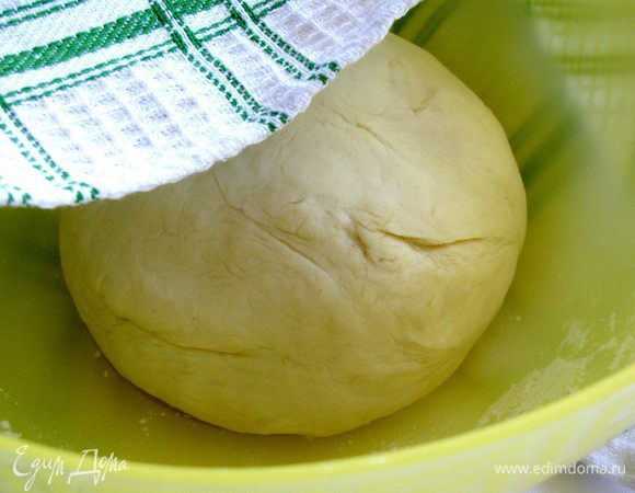 Сформировать шар, переложить в миску, накрыть полотенцем и дать подняться в течении часа.