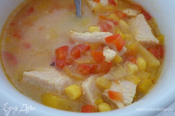 Большое Спасибо Оличке - Мурзик за прекрасный рецепт супа Куриный суп по-мексикански http://www.edimdoma.ru/retsepty/54735-kurinyy-sup-po-meksikanski, нам очень понравился!!!