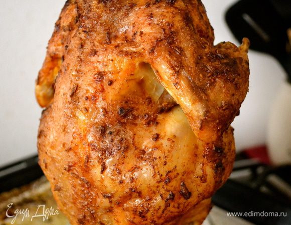 Поставить запекаться в разогретую до 190 С духовку на 90 минут... Дно противня советую застелить фольгой, так как при запекании будет вытекать немного жидкости... 