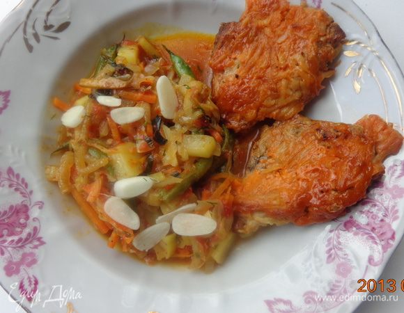 А к рагу подала замечательные куриные грудки от Торюшки: http://www.edimdoma.ru/retsepty/52078-zapechennye-kurinye-grudki
МОлодцы остались довольны!
Попробуйте и вы! Приятного аппетита!