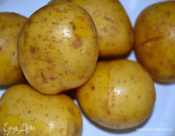 От наших хороших знакомых нам досталась молодая картошечка... 