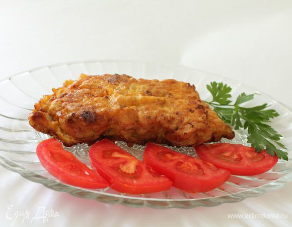 Подаем рыбку с овощным салатиком или любимым вашим гарниром. Приятного вам аппетита!