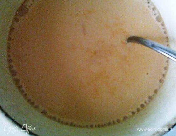 Молоко вскипятить.